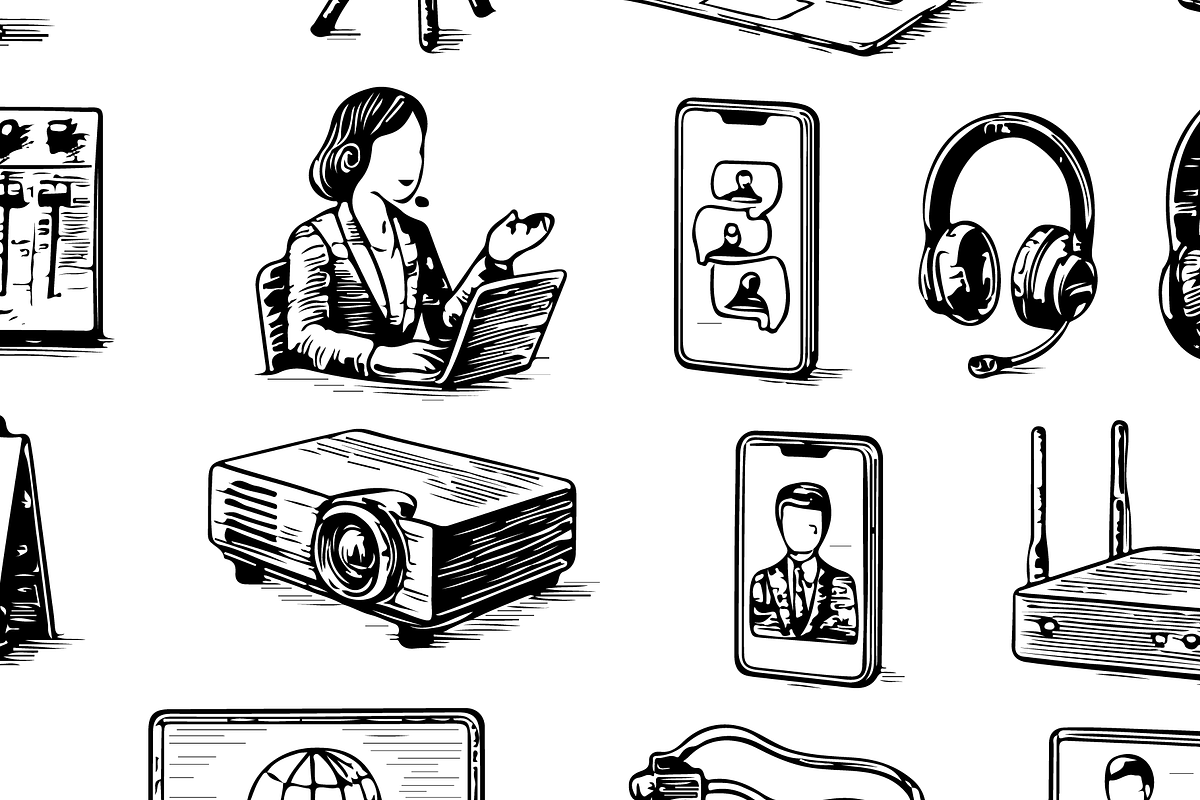 Video Conference Set, an Object Graphic by RT Studio (Photo 4 of 4)