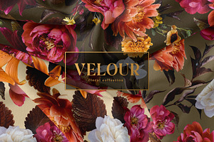 Velour Floral Clip Art Collection