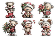 Whimsical Christmas Teddy Bear PNG, an Animal Illustration by Creative Art (Thumbnail 4 of 6)