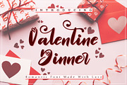 Valentine Dinner // Elegant Script, a Script Font by Aldedesign (Thumbnail 1 of 10)