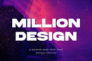 Million Design Sans Serif Font, a Sans Serif Font by Graphicxell (Thumbnail 1 of 9)