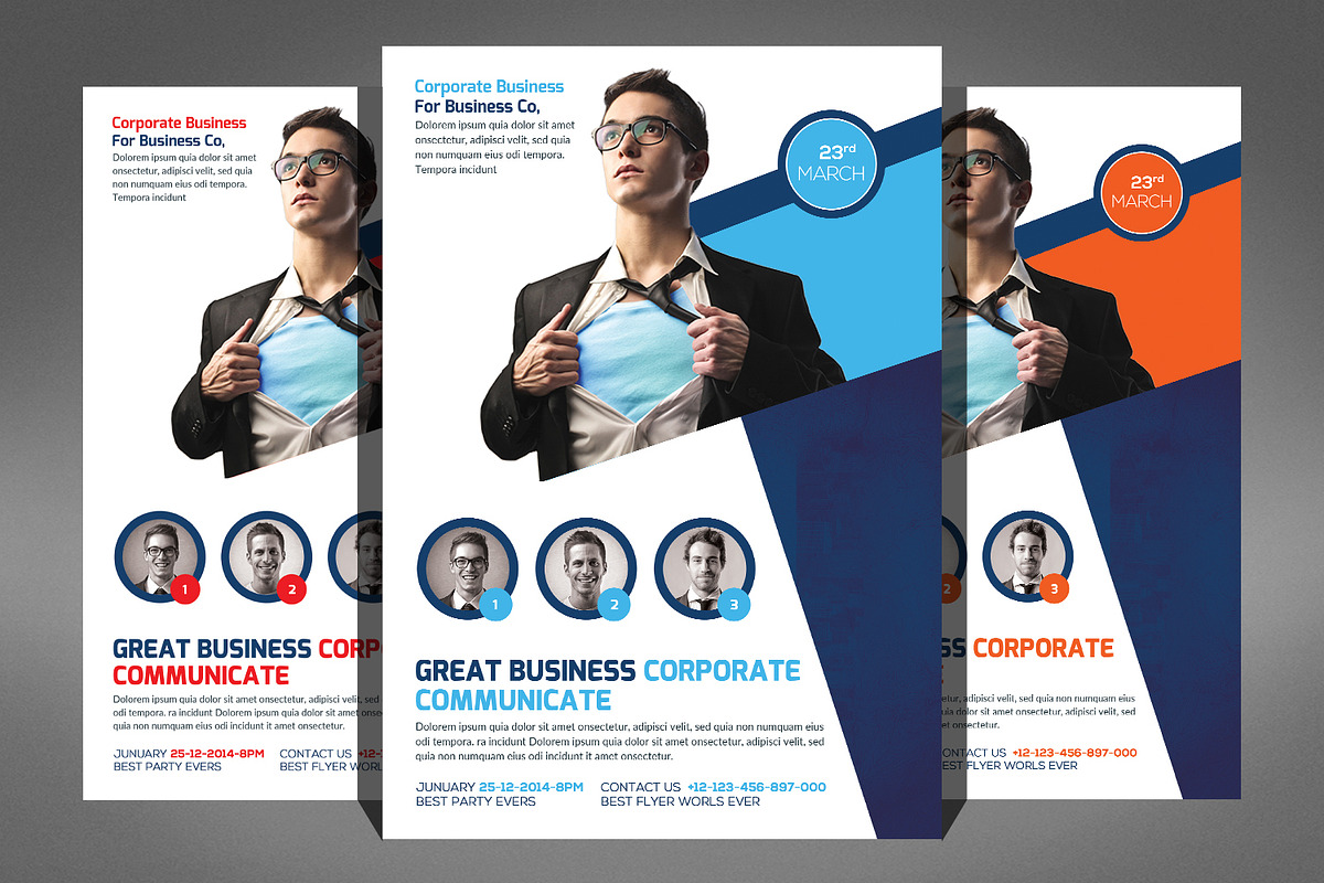 Global Business Flyers Bundle, a Flyer Template by Graphic Templates (Photo 6 of 6)