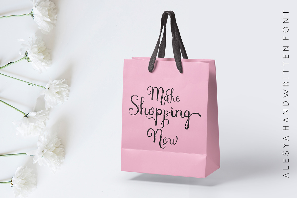 Alesya hand written font preview 7