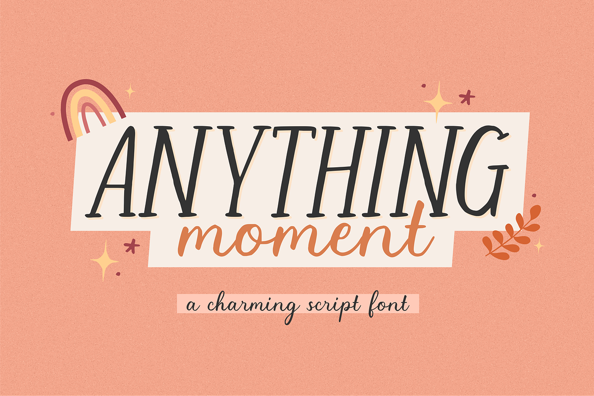 Anything Moment Charming Script Font, a Script Font by Allouse Studio (Photo 1 of 10)