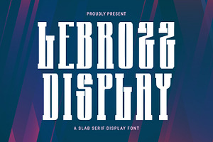 Lebrozz Slab Serif Display Bold Font, a Slab Serif Font by Maulana Creative