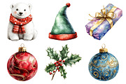 Watercolor Christmas Clipart, an Illustration by Daily.Designs (Thumbnail 5 of 5)