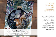 Animals In Christmas Baubles Cards, a Seasonal Illustration by The Dutch Lady Designs (Thumbnail 3 of 7)