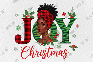 Christmas Joy Black Woman Png Sublim, a Seasonal Illustration by Rose Art