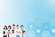 Medical team doctors background, a Healthcare Illustration by Yayasya (Thumbnail 1 of 3)