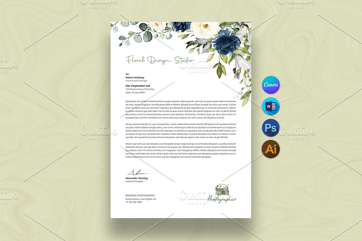Letterhead, a Stationery Template by DesignDevisers (Photo 1 of 10)