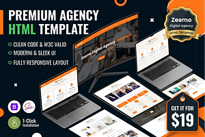 Zeemo - Digital Agency HTML Template