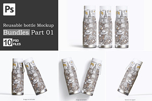Reusable Water Bottle mockup part 01, a Packaging Mockup by Ambo Ampeng