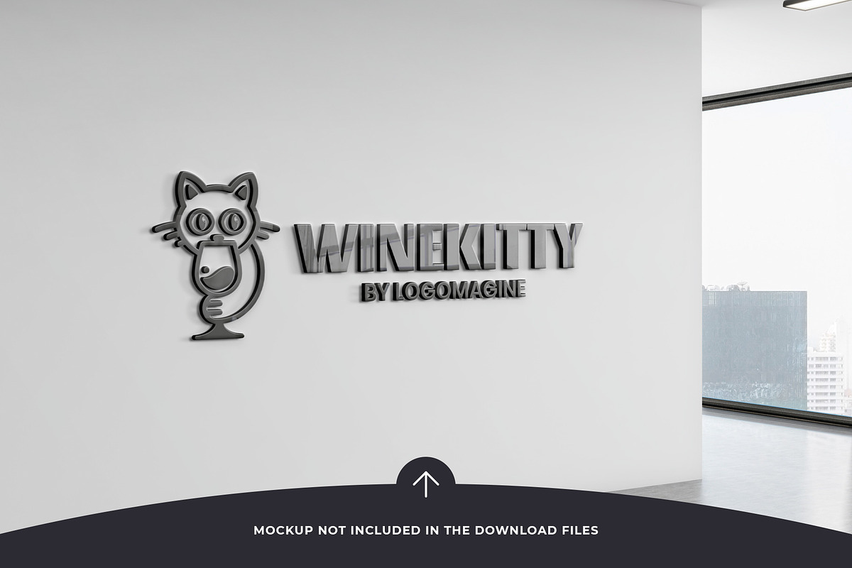 Wine Kitty Logo Template, a Branding & Logo Template by LOGOMAGINE (Photo 4 of 16)