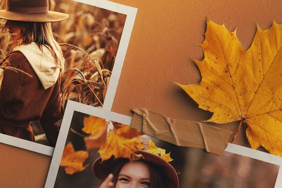 Moodboard with Photos & Autumn Leaf, a Marketing Template by UInstrument (Photo 6 of 7)