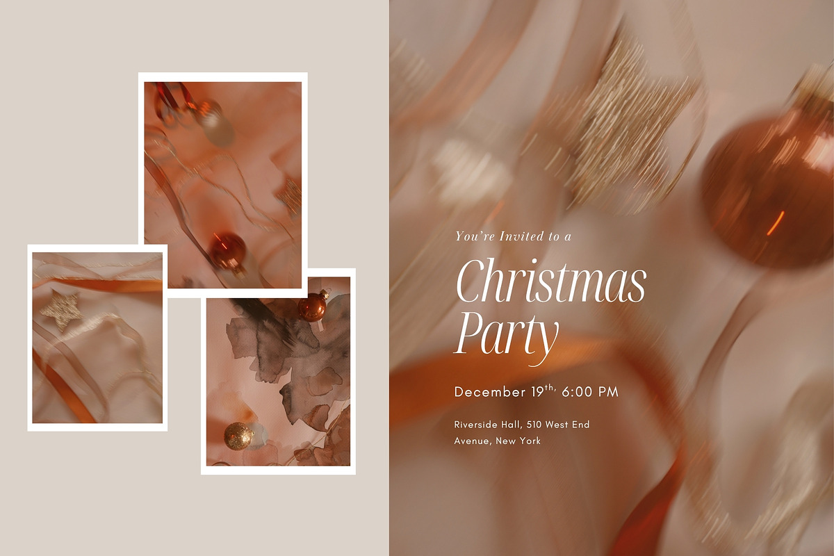 Aesthetic Gold Christmas Backgrounds, a Background Graphic by eclosque (Photo 28 of 36)