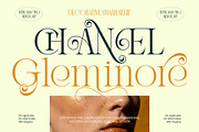 Chanel Gleminore Decorative Swash, a Serif Font by timelesstype.co (Thumbnail 1 of 15)