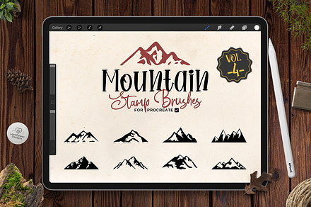Mountain Stamp Brushes for Procreate