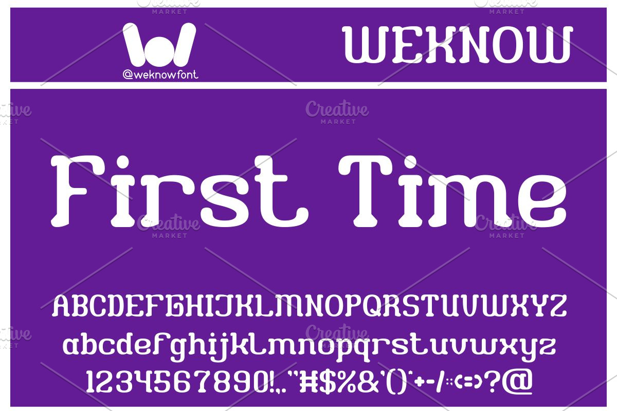 First Time font, a Font by weknow (Photo 1 of 8)