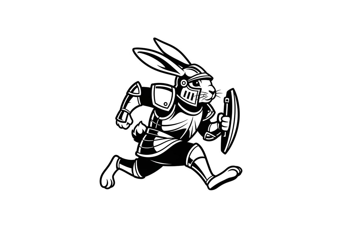Warrior Bunny Knight Silhouette, an Illustration by jahid234 (Photo 41 of 49)