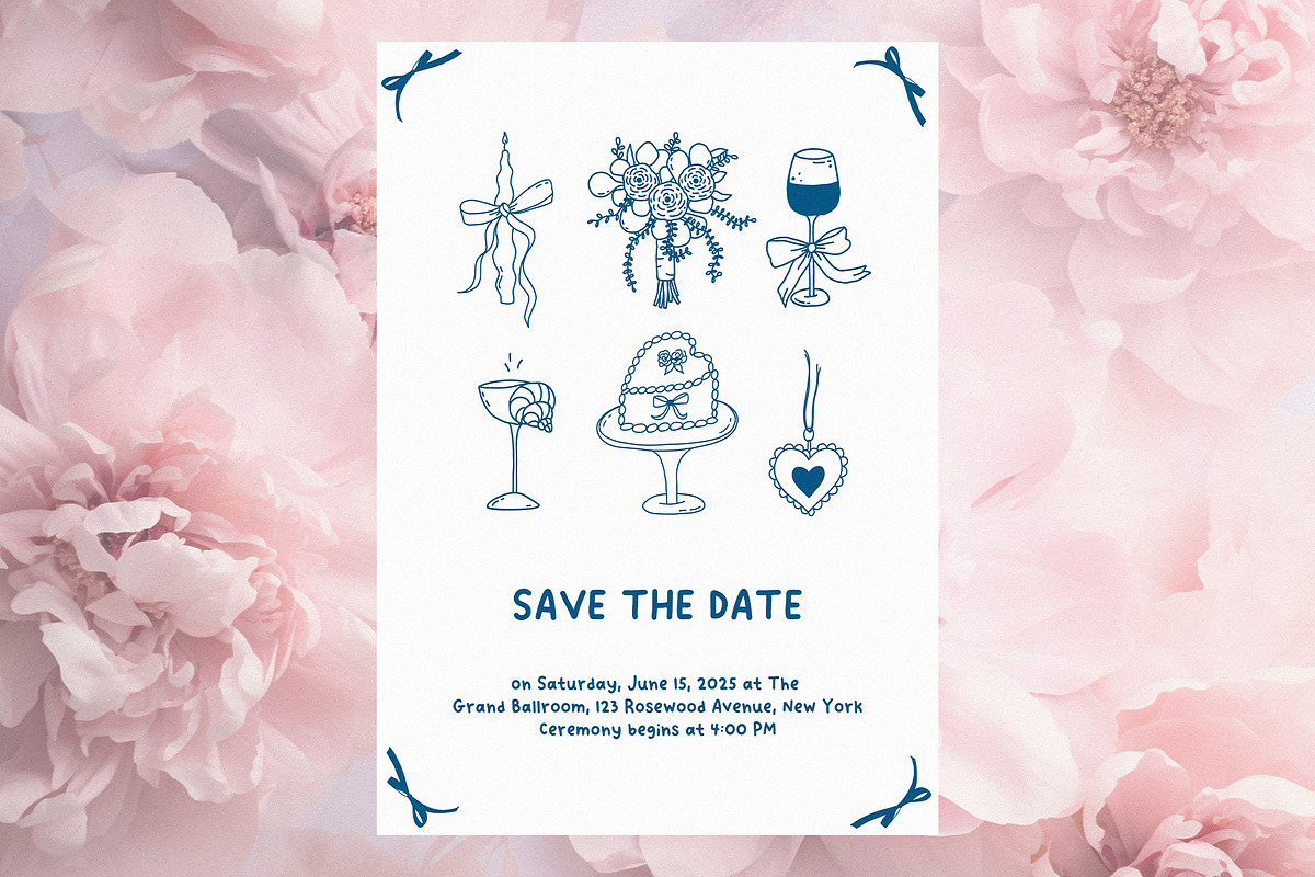 Whimsical wedding hand drawn clipart, a Decorative Illustration by Madiwaso (Photo 15 of 16)