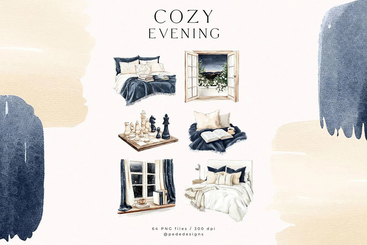 Cozy Evening, an Object Illustration by PeDe Designs (Photo 7 of 25)