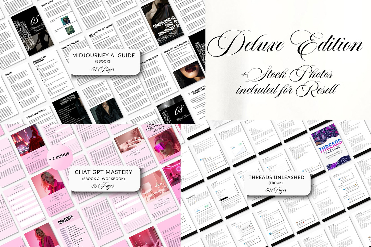 AI + Threads bundle mrr plr books, a Magazine Template by CopertiniStudio (Photo 10 of 10)