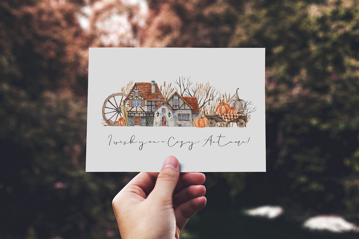 Watercolor Rustic Houses, a Decorative Illustration by Watercolor by Tonia Tkach (Photo 6 of 6)