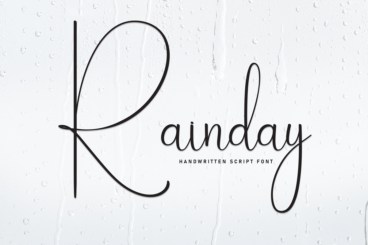 Rainday | Script Font, a Handwritten Font by Scratchones (Photo 1 of 8)