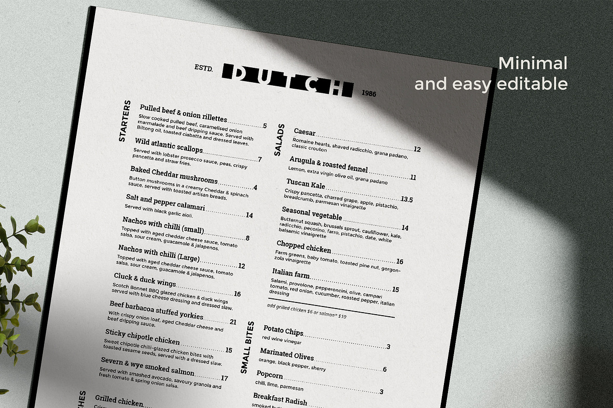 Elegant Restaurant Menu, a Flyer Template by BigWeek (Photo 3 of 4)