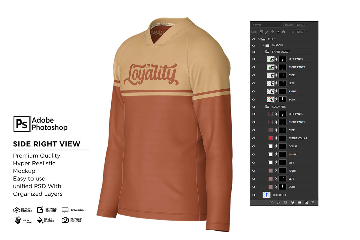 T-Shirt Neck VU L Raglan Mockup, a Shirt Mockup by Nanggroe Scripting (Photo 7 of 9)