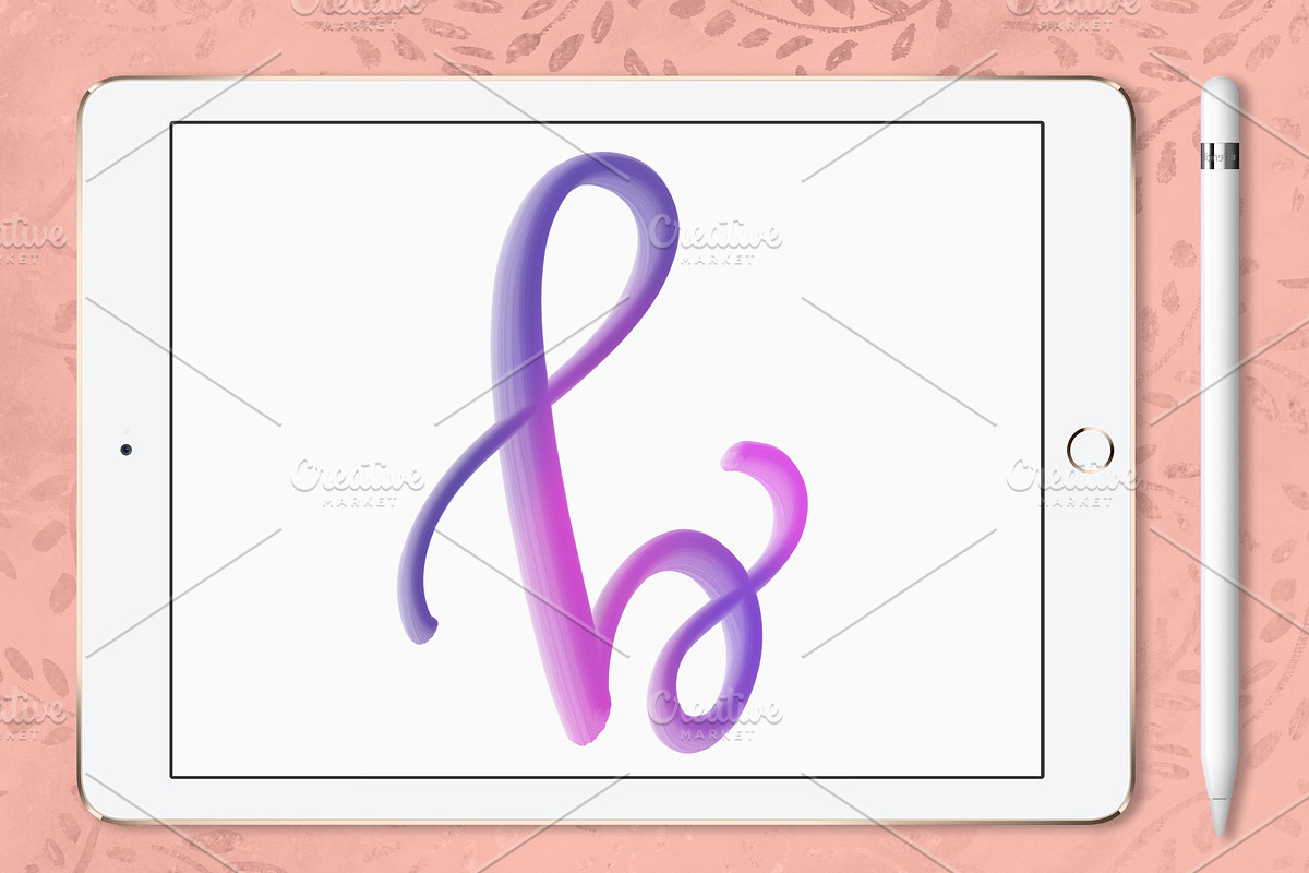 Procreate Shine 3D Brush preview 3