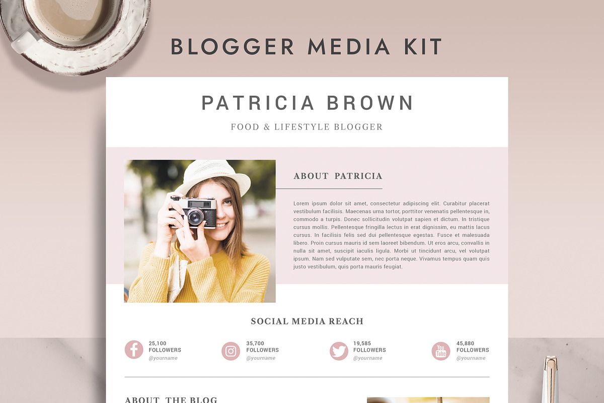 Media Kit for Bloggers BM007, a Flyer Template by Draca Design Co (Photo 1 of 2)