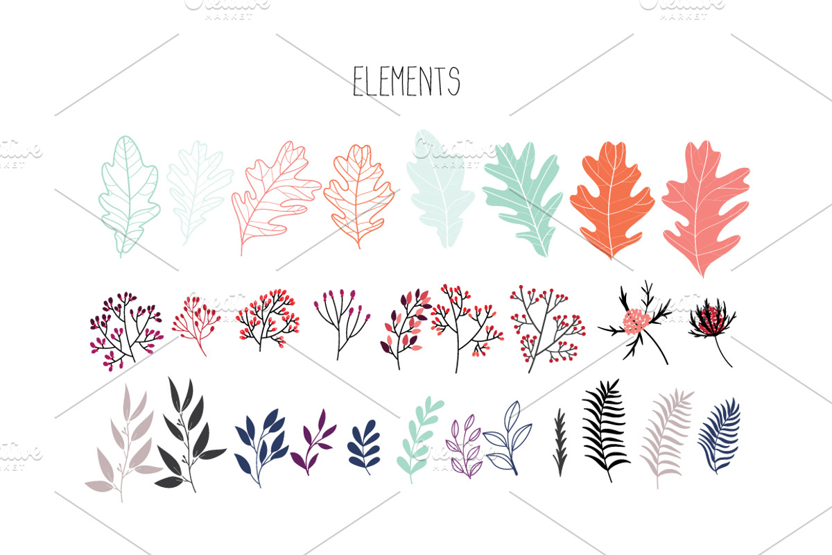 AUTUMN FLOWER III VECTOR FILE, a Decorative Illustration by MooBeer (Photo 2 of 6)