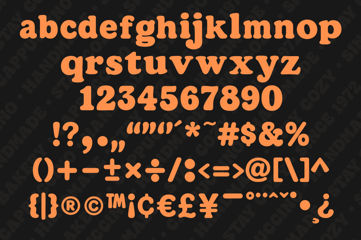 Pawcinno – Playful Retro Bubble Font, a Sans Serif Font by Creacy Studio (Photo 10 of 11)