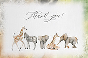Safari Animals watercolor set, an Animal Illustration by Pattern + watercolor (Thumbnail 8 of 8)