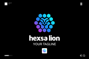 Vector hexagon lion head for safari, a Background Graphic by galaxyd (Thumbnail 1 of 2)