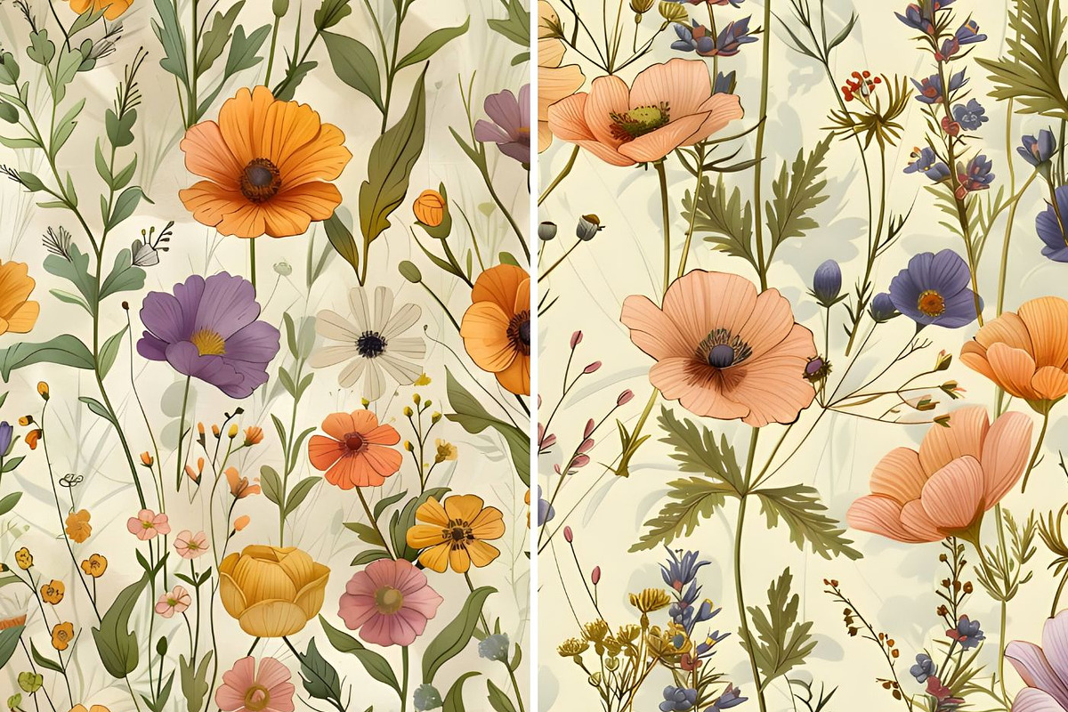 Wildflower Garden Seamless Pattern, a Pattern Graphic by UniqueMe (Photo 8 of 14)