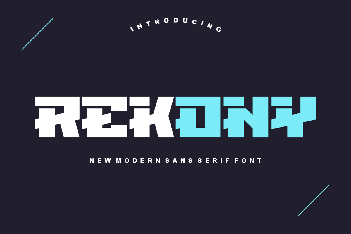 Rekony - Font, a Sans Serif Font by artchiles_design (Photo 1 of 5)