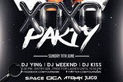 XOXO Party | Black & White Flyer, a Flyer Template by GIGA-TEMPLATE (Thumbnail 6 of 6)