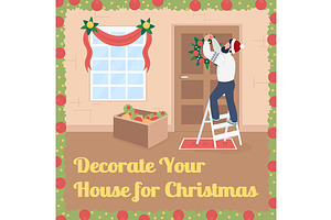 Winter holiday post mockup, a Flyer Template by IMG visuals characters