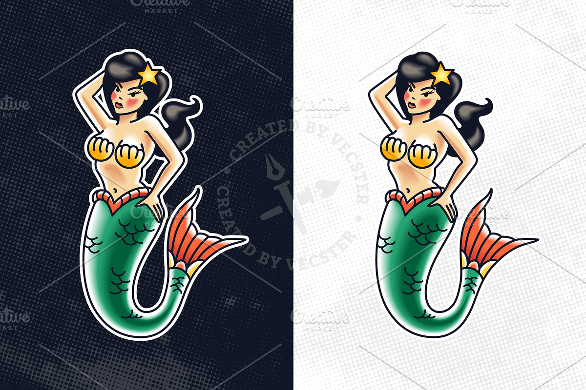 Traditional Tattoo Vector Pack, a Decorative Illustration by Vecster (Photo 8 of 14)