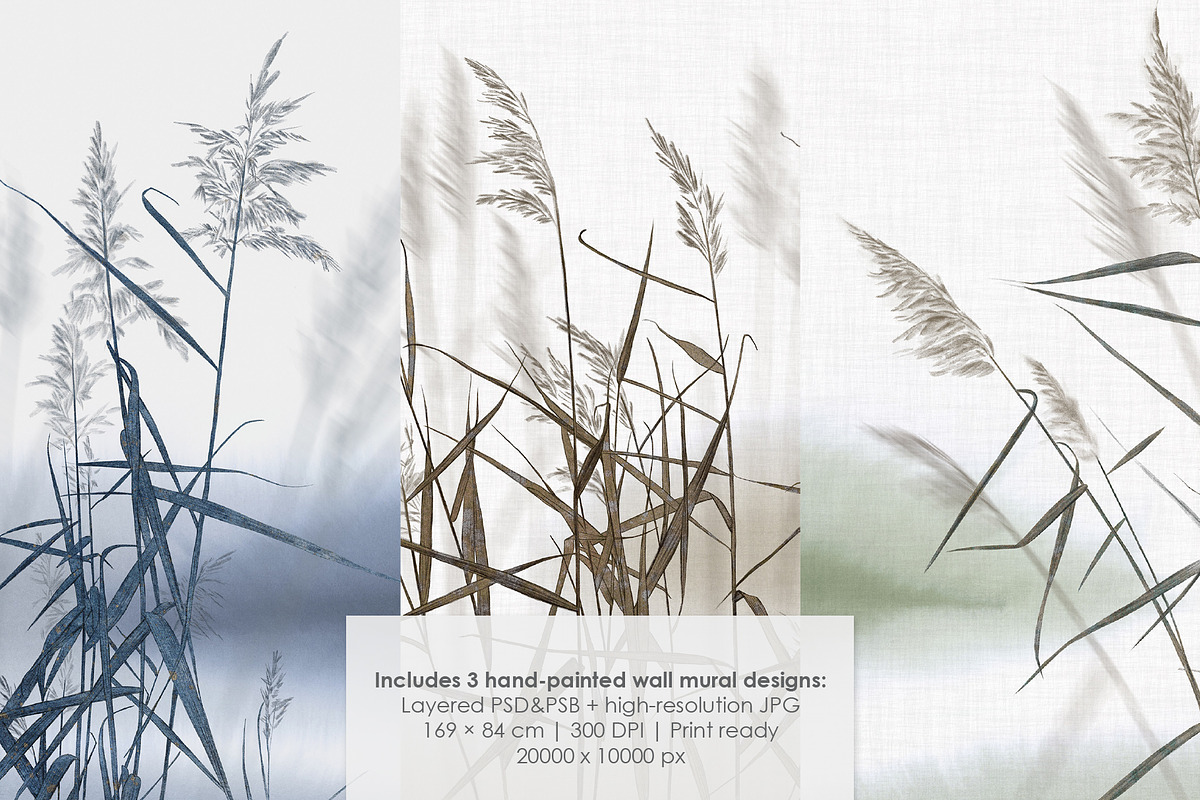 Silent meadow – botanical wall mural, a Wallpaper Graphic by Timofi Art (Photo 2 of 12)