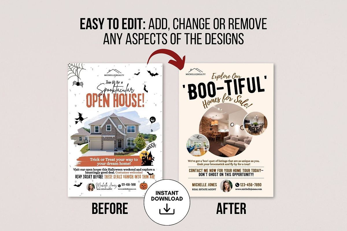Halloween Real Estate Flyer Bundle preview 3