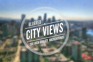 50 Blurred City Views (4 Variations)