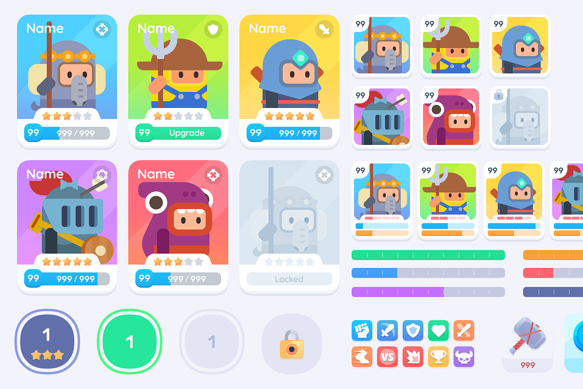 GUI Pro - Simple Casual, an UI Kit Template by LAYERLAB (Photo 14 of 108)