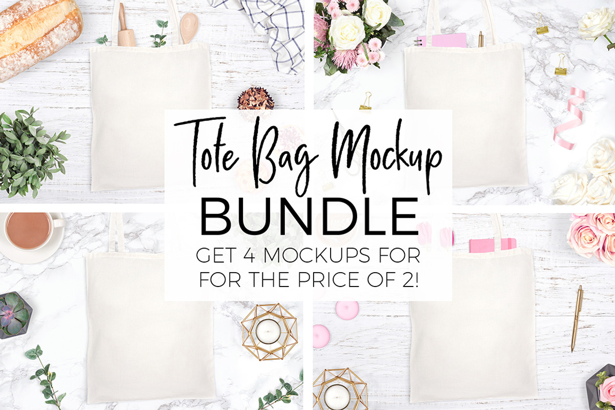 Tote Bag Mockup Bundle, a Product Mockup by Pixomize (Photo 1 of 6)