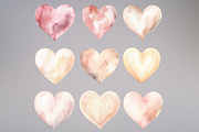 Watercolor Pastel Heart Cliparts, an Illustration by Mash Mash Stickers (Thumbnail 9 of 9)