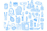 Bathroom Essentials lineart, a Healthcare Illustration by Carpet Tapete Pretzel (Thumbnail 2 of 3)