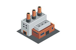 Factory isometric. Industrial, an Illustration by the8monkey