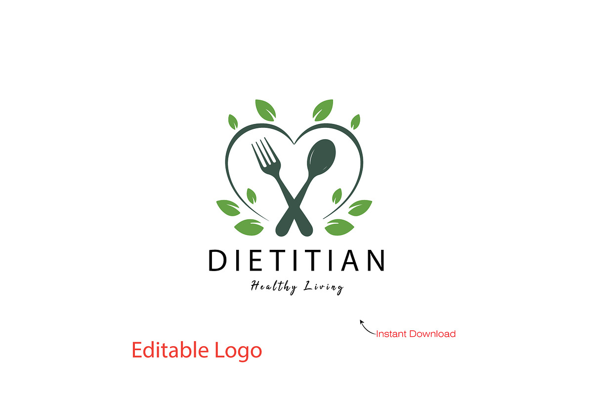 Modern Dietitian Logo Design, a Branding & Logo Template by YUDesignStore (Photo 1 of 6)